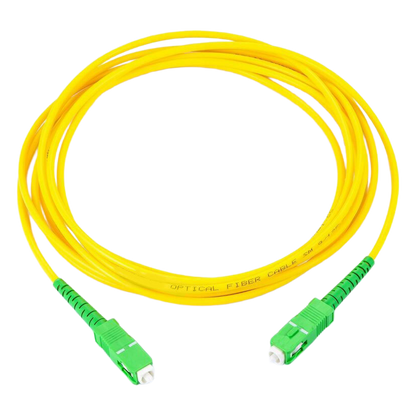 Jumper de Fibra Óptica Monomodo SC/APC-SC/APC Simplex, Color Amarillo, 1 Metro (3.28 Pies)