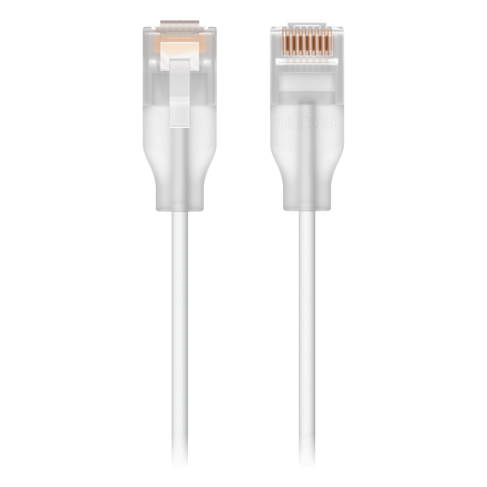 Patchcord UniFi Etherlighting de 30 cm (11.81 Pulgadas), hasta 10G / Soporta hasta PoE+++ / Conector RJ45 Transparente para Mejores Efectos de Luz