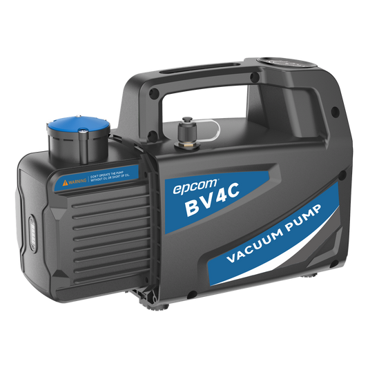 Bomba de Vacío General BV4C / Vacío Final 150 Micrones / Caudal 4 CFM (114 L/min) / Potencia 1/4 HP / Diseño Anti-Retroceso de Aceite / Montaje