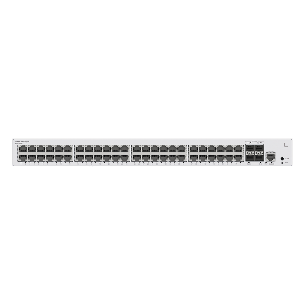 Switch de Distribución/Core Gigabit Administrable Capa 3 / 48 puertos 10/100/1000 Mbps / 4 Puertos 10GE SFP+ Uplink / ERPS / Rutas Estáticas / iStack
