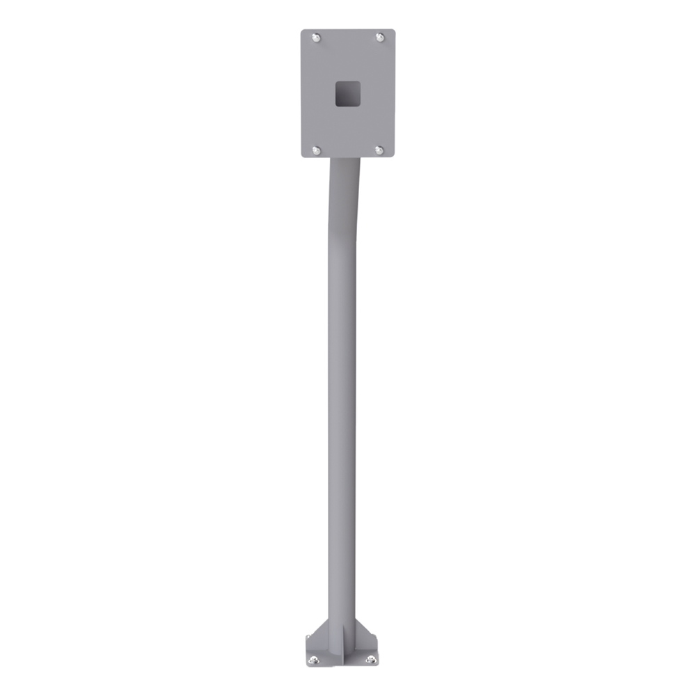 Base tipo tubular para instalación de cubierta BASEINT de videoporteros o interfones IP Fanvil y Grandstream, altura de 1.2 metros, pintura