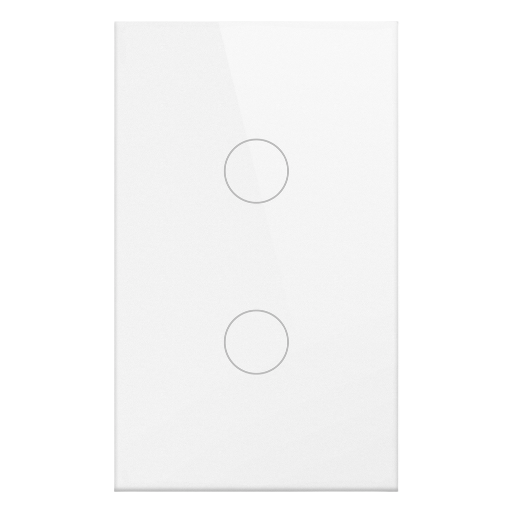 Apagador Inteligente WiFi / 2 Circuitos de 800W / 100V-250V / Vidrio Templado 120x72 mm / Alexa y Google Home