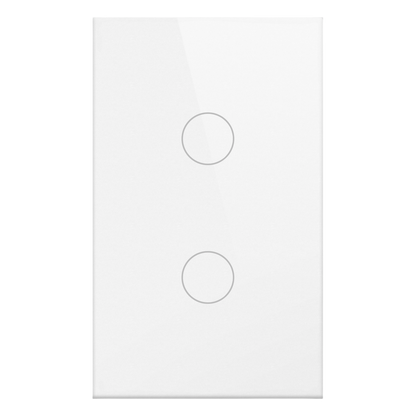 Apagador Inteligente WiFi / 2 Circuitos de 800W / 100V-250V / Vidrio Templado 120x72 mm / Alexa y Google Home