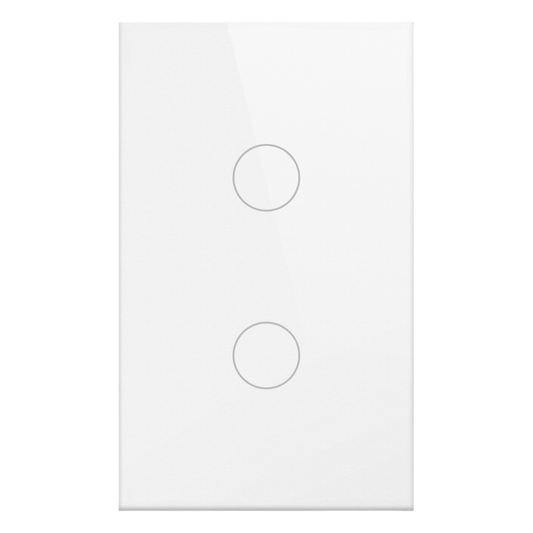 Apagador Inteligente WiFi / 2 Circuitos de 800W / 100V-250V / Vidrio Templado 120x72 mm / Alexa y Google Home
