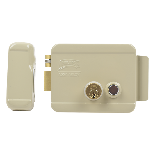 Cerradura Eléctrica / Incluye Llave /Con Botón integrado / Izquierda / Exterior