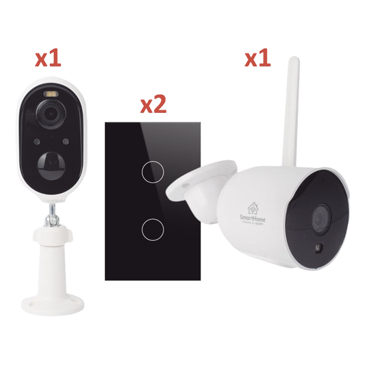 (Wifi) KIT 2 camaras Wifi y 2 apagadores inteligentes Wifi