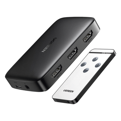 Conmutador HDMI (Switch) 4K@30Hz | 3 Entradas a 1 Salida | 3D | Transmisión Estable | Incluye Control Remoto | Receptor de Infrarrojos | Indicador