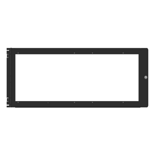 Panel de revestimiento para pantalla táctil de 10 pulgadas y dos anunciadores ACM-30 en gabinetes serie CAB-5