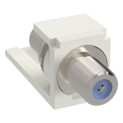 Módulo Acoplador Coaxial Tipo F, Mini-Com, de 75 Ohms, 3.0 GHz, Color Blanco