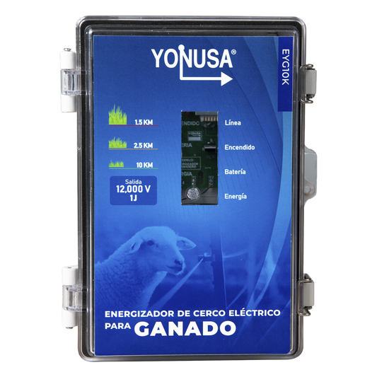 Energizador para Ganado 10,000Volts-2JOULES/ 25,000 metros lineales de protección / Cercas Electrificadas