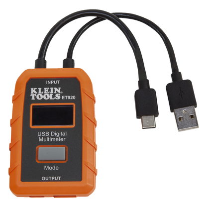Multímetro digital USB para USB-A y USB-C.