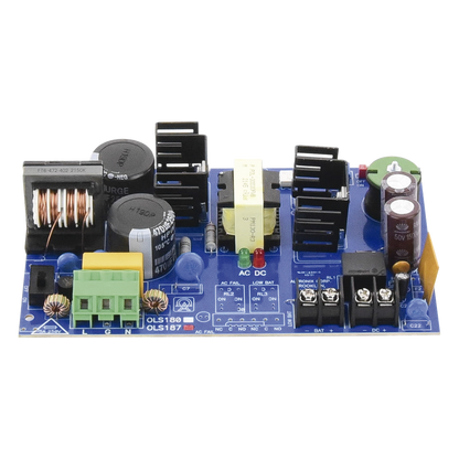 Fuente de Alimentación Tipo Tarjeta / 12/24 VCC Seleccionable / 6 A de Corriente Continua / Entrada 115 VCA 50/60 Hz / Respaldo con Batería