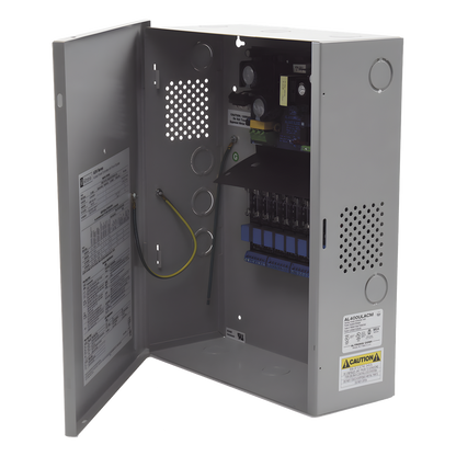 Fuente de Poder con Respaldo, 12 o 24 Vcc, 4 A, 48 W, 8 Salidas, Para Control de Acceso, Entrada 115 Vca
