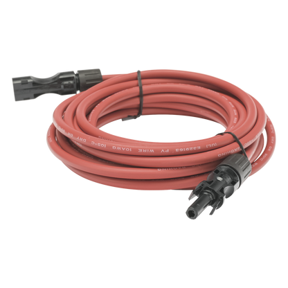 Cable Fotovoltaico, 2.5 m, Rojo, Calibre 10 AWG con Terminal MC4-M en Ambos Extremos