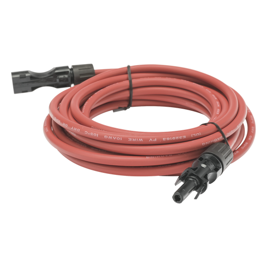 Cable Fotovoltaico, 2.5 m, Rojo, Calibre 10 AWG con Terminal MC4-M en Ambos Extremos