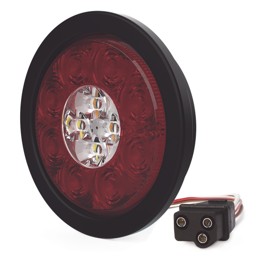 Plaflon Circular Trasero de 16 LED, Rojo/Blanco/Ambar, 5.4 Pulgadas