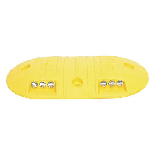 Boya D / Plastico Duradero / Amarilla / 4 Orificios / LEDS REFLEJANTES / 20 Toneladas.