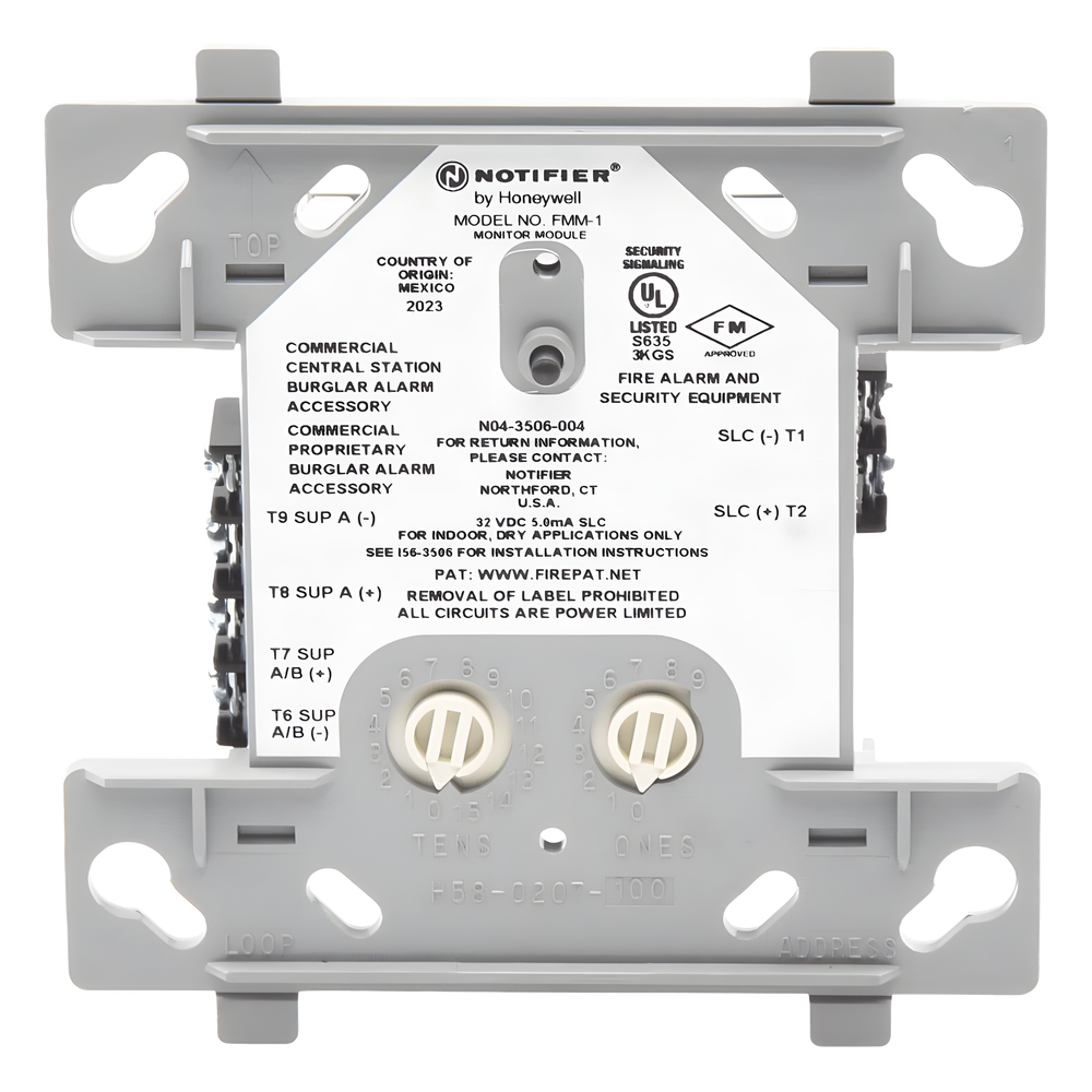 Módulo monitor direccionable para dispositivos de contacto normalmente abierto, compatible con FlashScan® y CLIP
