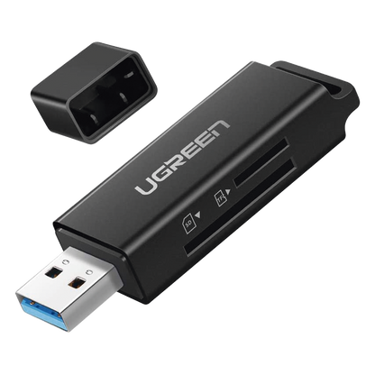 Lector de tarjetas SD portátil USB 3.0 de doble ranura / adaptador de tarjeta de memoria flash concentrador para TF SD Micro SD SDXC SDHC MMC RS-MMC