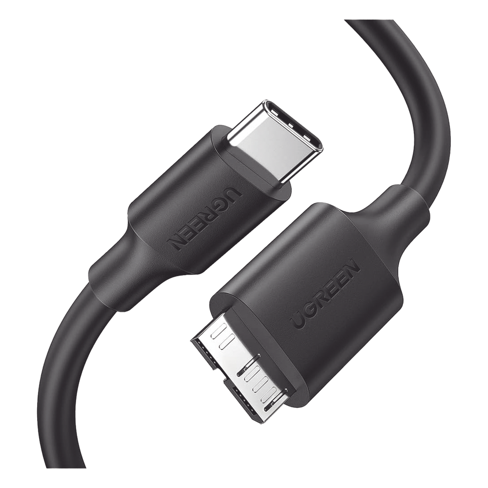 Cable USB Tipo C 3.0 a Micro Tipo B | 1m |Carga Rápida | 5 Gbps | Transferencia de Datos | Blindaje Interior Múltiple | Compatible con Disco Duro