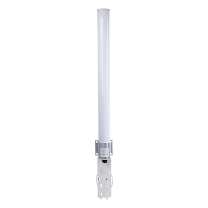 Antena Omnidireccional en 2.4 GHz, Rango de Frecuencias (2.3 - 2.5 GHz), Ganancia de 10 dBi, Doble Polaridad MIMO 2x2, Incluye Jumpers