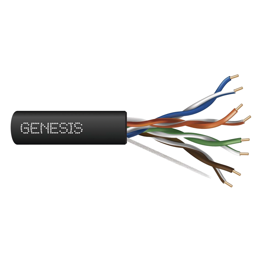 Bobina de Cable de 305 Metros (1000 Pies) UTP Cat6 RISER / Color Negro / UL, CMR SPNLS, Probado a 350 Mhz / Para Aplicaciones de CCTV, Redes de