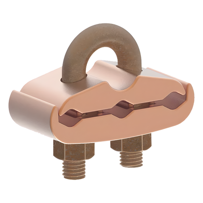 Conector Mecánico para 3 Cables para Calibre 2/0 AWG - 250 KCMIL a Tubería de 3/8" o Varilla 5/8" - 3/4".