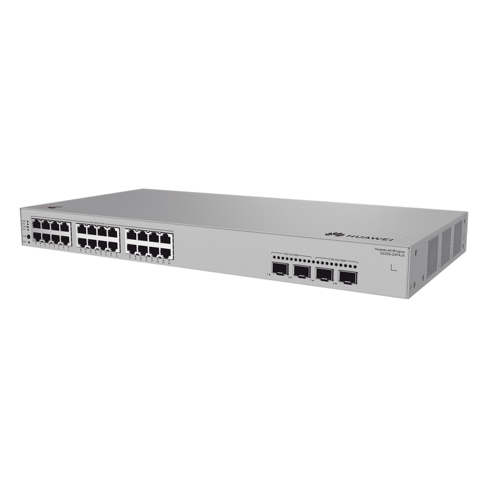 Switch de Acceso eKit Administrable / Capa 2 / 24 Puertos PoE+ Gigabit + 2 Puertos SFP(2.5 Gbps) + 2 Puertos SFP+(10 Gbps) / PoE Perpetuo
