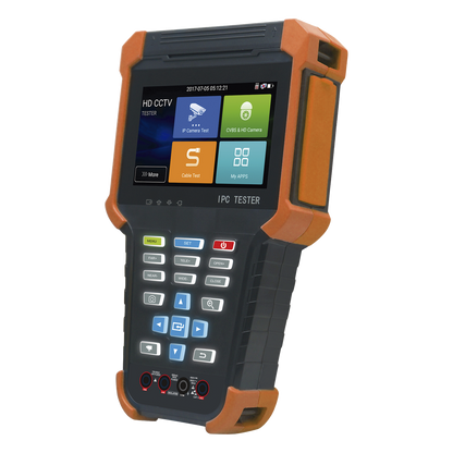 Tester de Video Profesional | Pantalla 4" Touch | Ideal para Cámaras IP/ HD (TVI, CVI, AHD y CVBS) | 4K | H.265/H.264 | PoE | WiFi | Cable Tester |
