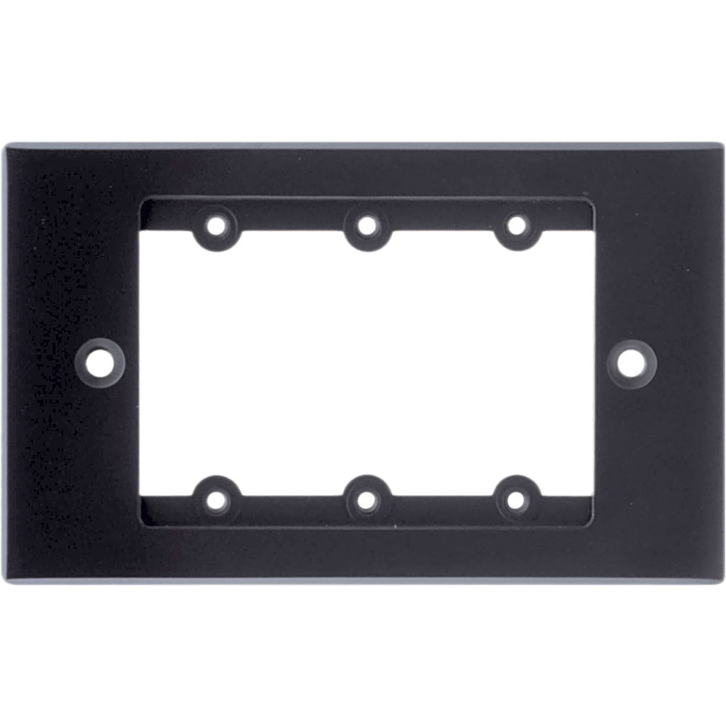 Kit Wall Plate HDMI | Frame 1 Gang METAL Versión USA | Inserción HDMI Espacio Simple | Incluye Inserciones en y Tornillos | Negro