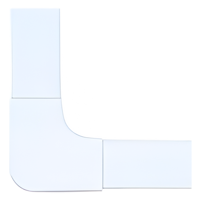 Sección en "L" color blanco de PVC auto extinguible, para canaleta PT48 (6130-01002)
