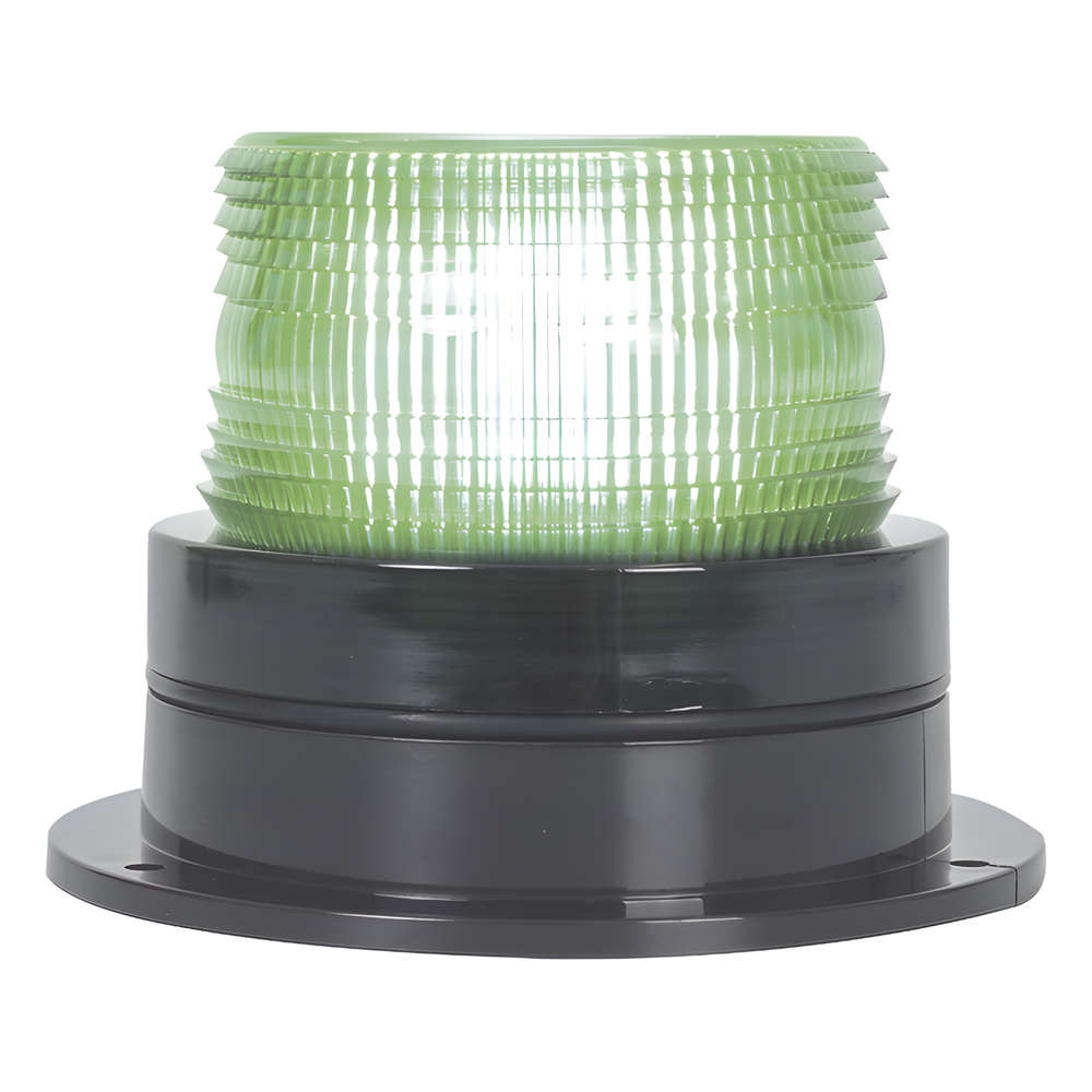Burbuja Brillante de Larga Vida Útil, con 8 LEDs Color Verde, Domo Verde, 110 Vca