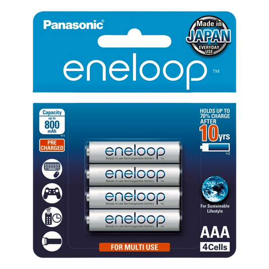 Batería Recargable AAA 1.2V ENELOOP / Ni-HM / Paquete de 4 Baterías