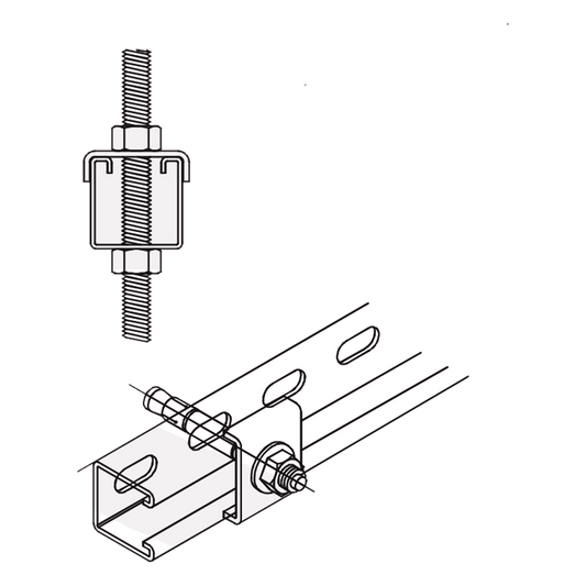 Tope Unicanal "U" para Tornillo de 3/8" ( 9.5 mm ).