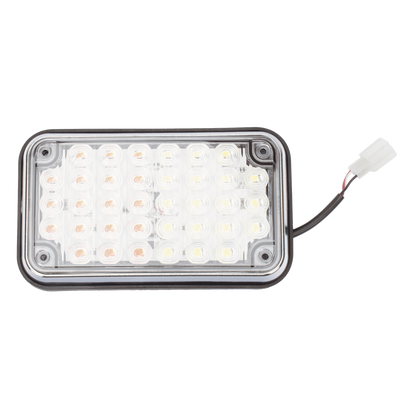 Luz de Advertencia de 6X4", Bicolor Rojo/Claro, Ideal para Ambulancias