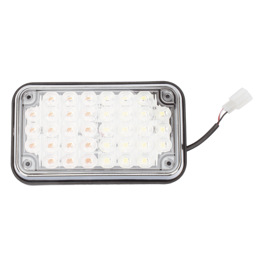 Luz de Advertencia de 6X4", Bicolor Rojo/Claro, Ideal para Ambulancias
