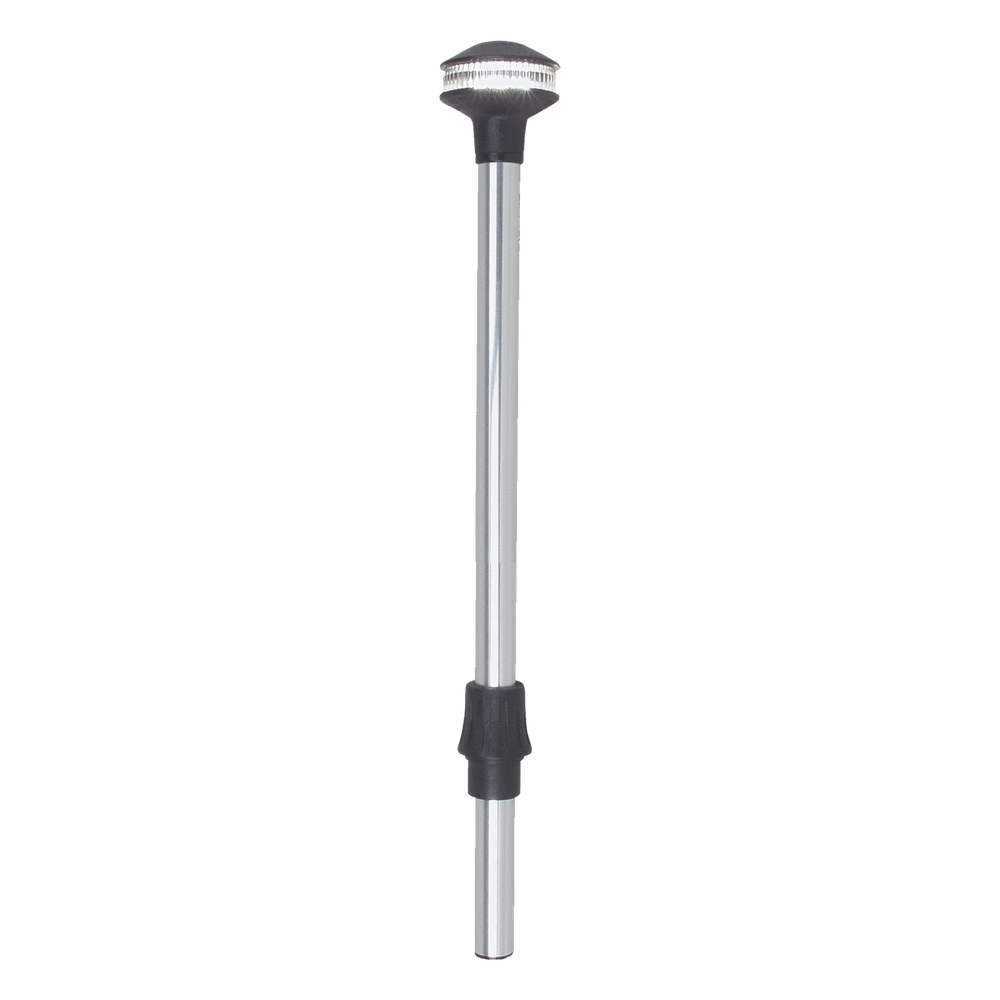 Luz de Navegación, 2 Millas USCG Certificada, 12 Volt, 9 Watts, Polo Stow-A-Way Plug-In, Lente Fluted Clear, Contactos Bañados en Oro, Collar de