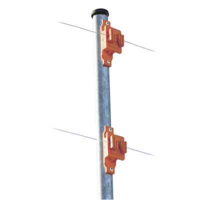 Aislador de Paso Naranja Reforzado para Cercos Eléctricos / Aislamiento hasta 18 kV / Resistente a Clima Extremo / Polipropileno y Policarbonato