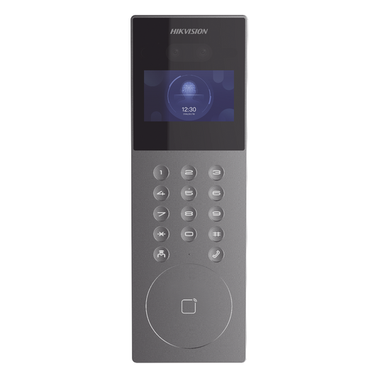 Videoportero IP Multiapartamento con Reconocimiento Facial / Llamada a App HikConnect (requiere monitor) / Protección IP65 / Apertura por Rostro