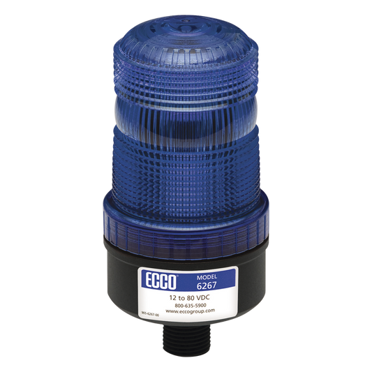 Mini baliza de LED color azul montaje permanente SAE Clase III