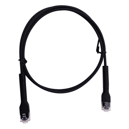 Mini Patch Cord Cat6 Ultra Slim 10 Metros (32.81 Pies) Negro Ahorra Espacio sin Organizadores, con Bota Flexible