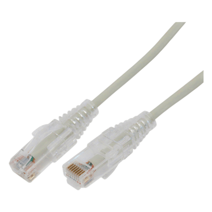 Cable de Parcheo Slim UTP Cat6A - 7 Metros (22.97 Pies) Gris, Diámetro Reducido (28 AWG)