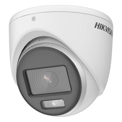 [Dual Light + ColorVu] Turret TURBOHD 2 Megapixel (1080p) / Lente 2.8 mm / 20 mts IR + 20 mts Luz Blanca / Gran Angular 105° / Exterior IP67