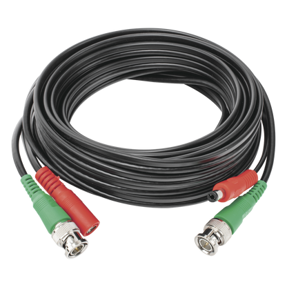Cable Coaxial (BNC RG59) + Alimentación / SIAMES / 5 Metros (16.40 Pies) / 100% Cobre / Para Cámaras 4K / Uso Interior y Exterior