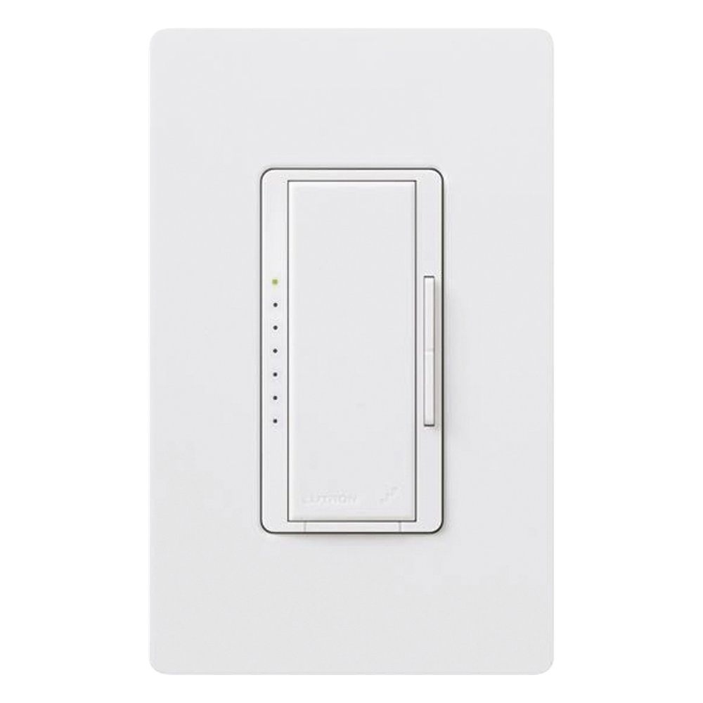 Atenuador de pared Maestro RF PRO de 120 V, 250 W en LED o 500 W incandescente, fase seleccionable y neutro opcional, para RadioRA 2, RA2 Select y
