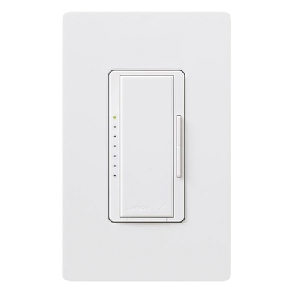 Atenuador de pared Maestro RF PRO de 120 V, 250 W en LED o 500 W incandescente, fase seleccionable y neutro opcional, para RadioRA 2, RA2 Select y