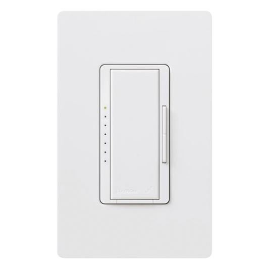 Atenuador de pared Maestro RF PRO de 120 V, 250 W en LED o 500 W incandescente, fase seleccionable y neutro opcional, para RadioRA 2, RA2 Select y