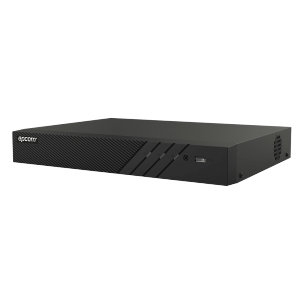 DVR 8 Canales TURBOHD + 8 Canales IP / 8 Megapixel (4K) / Audio Bidireccional por Coaxitron / ACUSENSE / 1 Bahía de Disco Duro / Salida de Video en