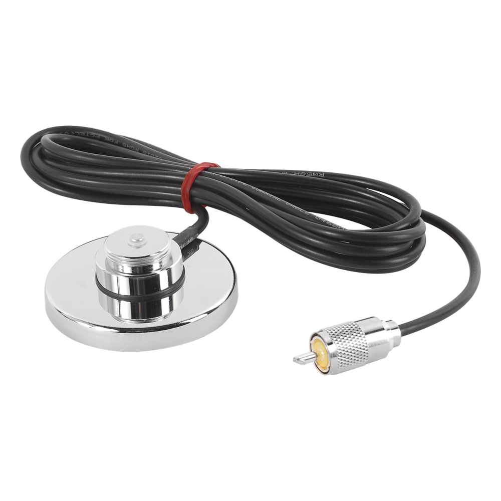 Montaje Magnético para Antenas de 3/4"(NMO), 3.5 m de Cable RG58U y Conector UHF (PL259) Macho