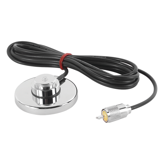 Montaje Magnético para Antenas de 3/4"(NMO), 3.5 m de Cable RG58U y Conector UHF (PL259) Macho